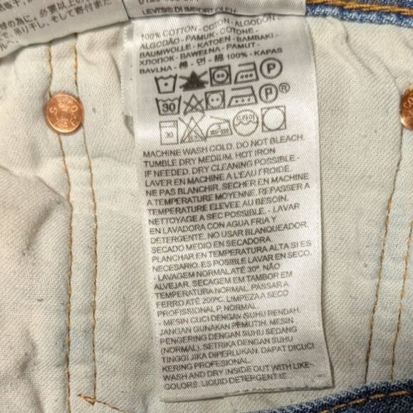 Levis 501 Original Fit Button-Fly Jeans Mens W36 L30 90s Medium Wash Denim - Picture 8 of 12